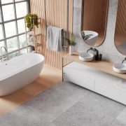 Ruime moderne badkamer met vrijstaand bad